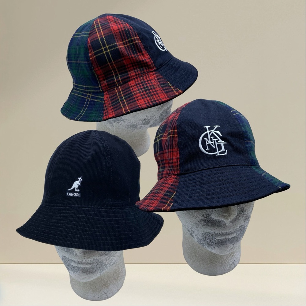 Men's Kangol Work Leisure Rev Navy | Red | Green |  Black Cord Casual Bucket Hat